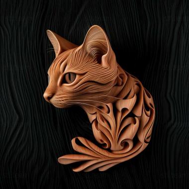 3D модель Оцикат кіт (STL)